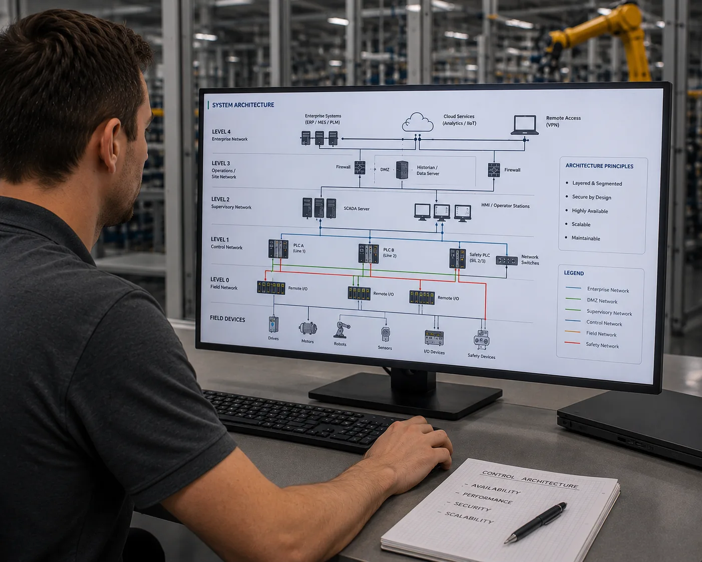 Software architecture diagram and system integration designed by PITCO engineers.